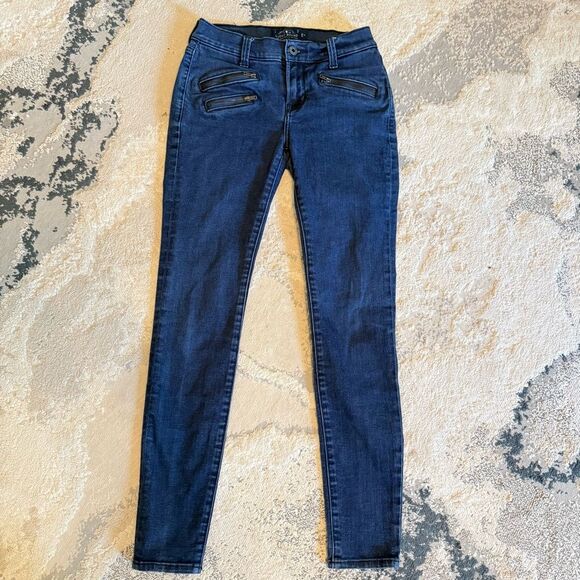 Lucky Brand Blue Denim Zip Pocket Brooke Legging Jean Size 25 - Picture 2 of 9